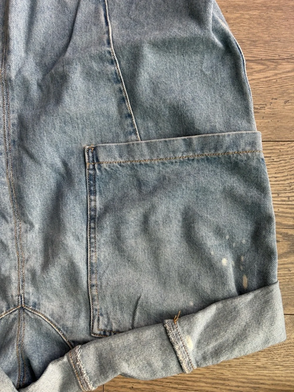 We the Free Denim Short Overalls Romper - Blue - Picture 5 of 9